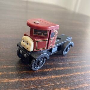 Thomas Wooden Railway Elizabeth Steam Lorry Maroon Truck Missing dump cart
